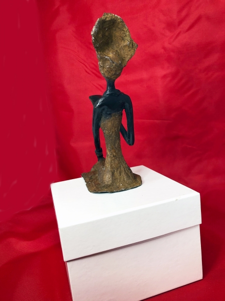 Reading African Woman - Bronze